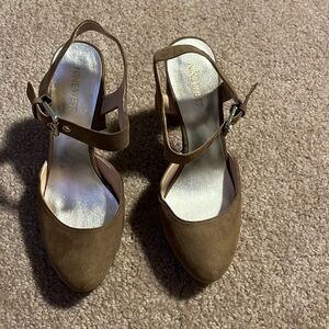 Nine West Brown Heeled Sandals
